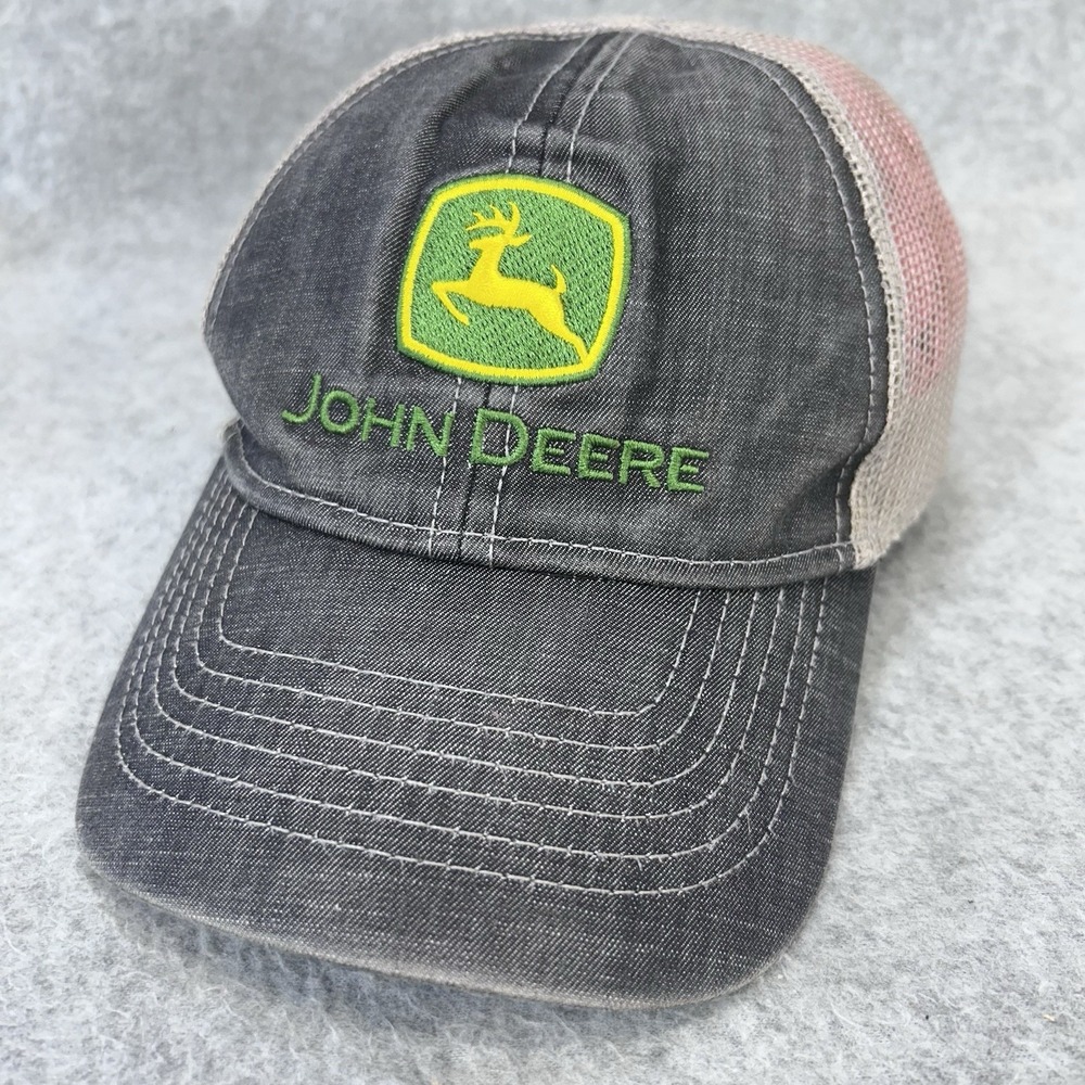 John Deere Toddler Trucker Hat Snapback Gray Mesh Logo Cap OSFM